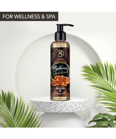 Buy Sandalwood Massage Oil 200ml - Relaxing Body Care Oil with Almond Grape Seed & Jojoba Oils - Perfect for All Skin Types & Couples - Buy Online on GoSupps.com