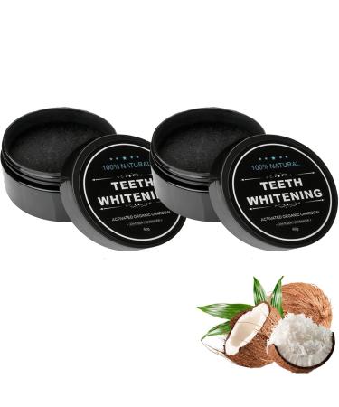 Tooth white activated coal powder natural tooth powder Teeth whitening whitening white teeth white teeth white tooth white powder tooth tooth cleaning removal of tooth stains (2 pieces)
