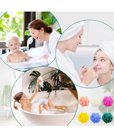 100 Pcs Bath Sponge Shower Loofahs Bulk Exfoliating Body Scrubber Pack - Assorted Colors - Bathing Accessories for Kids, Women, Men - Mesh Balls Travel Cleaning Wash Puff - Buy Online on GoSupps.com