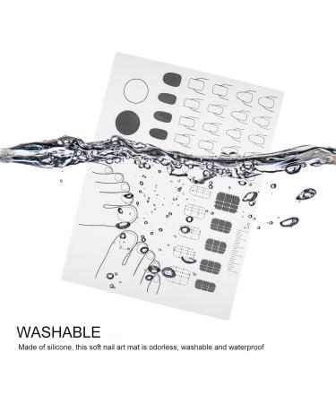 Lurrose Nail Art Stamping Mats Silicone Nail Training Mat Trainer Sheet for Application Practice As Shown - Buy Online on GoSupps.com