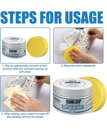 White Shoe Cleaning Cream 2023 New Multi-Functional Cleaning And Stain Removal Cream Multi-Functional Cleaning And Stain Removal Cream No Need To Wash (2PC) - Buy Online on GoSupps.com