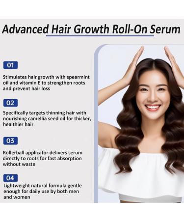 Advanced Hair Care Serum Roll 10ml Promotes Hair Growth Reduces Hair Loss Nourishes Hair Enriched with Mint Oil Vitamin E and Natural Oils for Men and Women1pc - Buy Online on GoSupps.com
