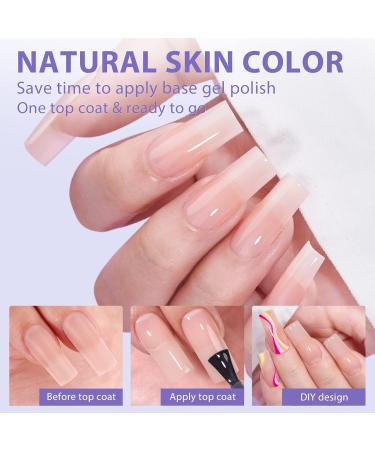 Bartbox Long Square Nail Tips - Full Cover Soft Gel XL Nail Tips (150 pcs) | Beige Quadratic Artificial Fingernails for Gel Extensions - Buy Online on GoSupps.com