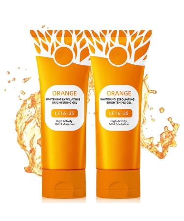 Orange Exfoliating Gel for Face and Body Deep Pore Peeling Scrub Deep Clean Pores Orange Enzymes Exfoliatings Gels Exfoliating Gel for All Types Skin (2 Pack 2 Floz) 2 Pack 2 Fl Oz (Pack of 1)