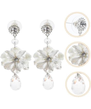 VALICLUD Ladies Simple Pearl for Women Flower Earrings Fashion Jewelry - Buy Online on GoSupps.com