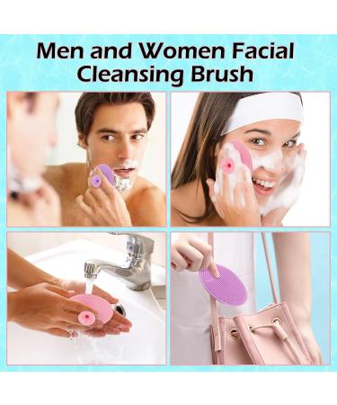 Yokilly Silicone Face Scrubber Exfoliator Brush - Handheld Facial Cleansing Brush for Men and Women (4 Pack) - Buy Online on GoSupps.com