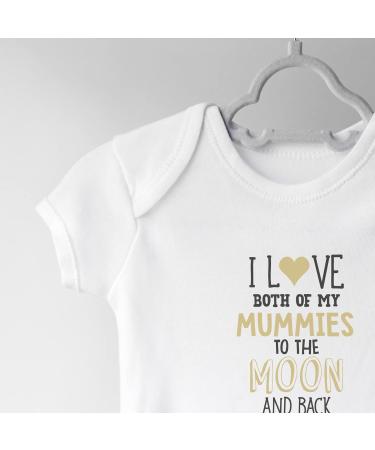 Hippowarehouse Mummys to the Moon and Back Baby Vest Bodysuit (Short Sleeve) - Unisex - Buy Online on GoSupps.com