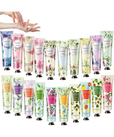 CHPBOLLY 20 Pack Hand Cream Gift Set for Dry Cracked Hands Natural Plant Fragrance Mini Lotion Moisturizing Care Travel Size 200 milliliters 21.1644 Ounce