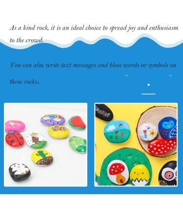 Lulonpon 16-Piece Painting Rocks Set - 2-3 Inch Kindness Rocks for Kids - Smooth Surface Arts and Crafting Supplies - 4.0 lbs Blue-Gray River Rocks Bulk - Buy Online on GoSupps.com
