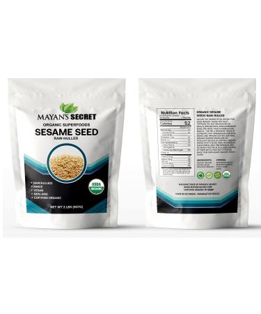 Certified Organic Mayan's Secret Hulled Sesame Seeds - 2 Lbs | Gluten Free, Raw, Keto Friendly - Buy Online on GoSupps.com
