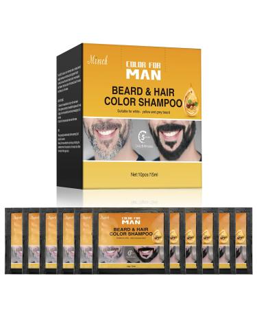 MGLIMZ Beard Coloring For Men for Gray Hair to Black, Men's Beard Dye Instant Black for Fast, Easy Use, Maintain Beard Color for Men’s Grooming(10 PCS) 10PCS Black