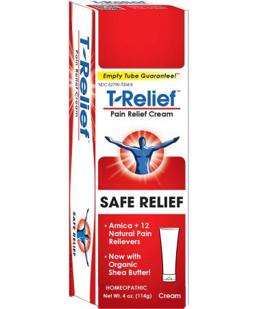T-Relief Pain Relief Cream 4 Ounce 4 Ounce (Pack of 1)