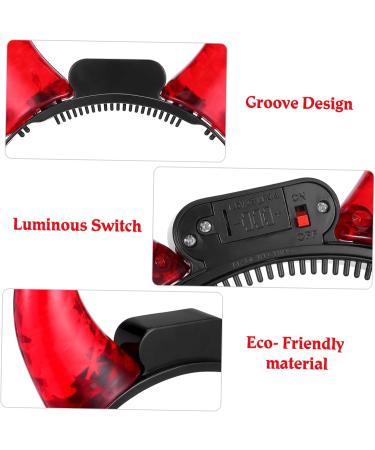 Didiseaon Red Led Devil Horn Headband Novelty Devil Horns Hairband Flashing Demon Hair Hoop Luminous Ox Horns Devil Costume for Halloween Fancy Dress Cosplay - Buy Online on GoSupps.com