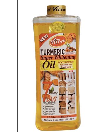 Diadia White Cosmetics Skin-Tone Enhancing Oil Organic Full Body Oil Effective Gluta tumeric Seed & Almond Oil Blend for Dark Skin Nourishing Face Oil & Vitamin C and E 1000 ml.