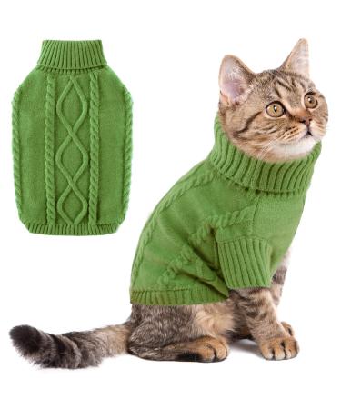 Pet cat dog sweater knitting sweater pet clothing winter warm hoodie pet puppy puppy sweater for small medium -sized dogs chihuahua yorkie green xs xs green - Buy Online on GoSupps.com