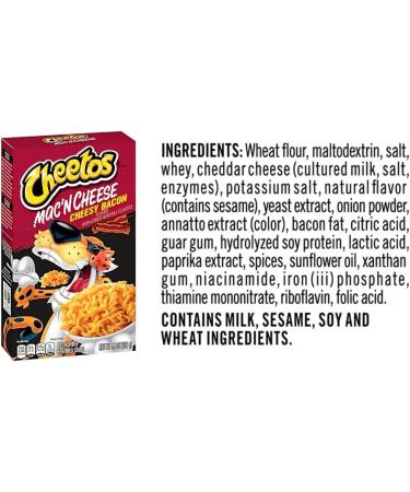 Cheetos Cheesy Bacon Mac 'n Cheese Box 170g | Easy to Cook Pasta with Cheesy Bacon Flavor | American Snacks | 3 Pack - Buy Online on GoSupps.com