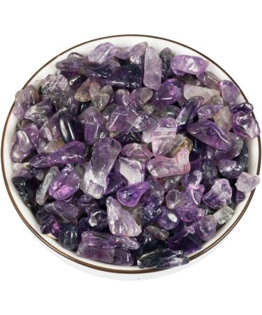 KYEYGWO Amethyst Tumbled Chips Crushed Natural Stone for Decoration Crystal Quartz Gravel Garden Decorative Stones 1 Pound(460 Gram) - Buy Online on GoSupps.com