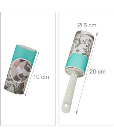Relaxdays Lint Roller with 2 Replacement Rolls | Effective Lint & Hair Remover for Clothing | 105 Sheets | White - Buy Online on GoSupps.com