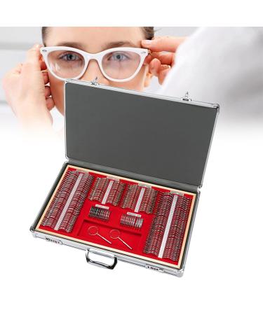 266PCS Trial Lens Set Metal Rim Trial Lens Set with Aluminium Case Optometry Optical Instrument Lens Case Optometry Equipment Optical Metal Rim Prism Trial Lens Set