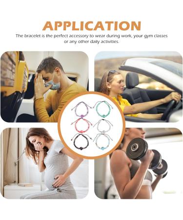 Mipcase Motion Sickness Bracelets 6Pcs - Anti Nausea Wristband for Travel - Adjustable Sea Sickness Bands - Nausea Relief Bracelets - Buy Online on GoSupps.com