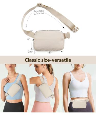 Fanny Belt Bag Waist Pack Crossbody Bum Bag - Beige | Adjustable Strap for Women - Buy Online on GoSupps.com