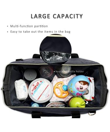 SONARIN Baby Nappy Changing Bag with Insulated Pocket Satchel Waterproof Large Capacity Stylish and Durable Dark Gray - Buy Online on GoSupps.com