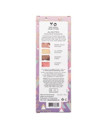 Pacifica Alighten Radiance Powders Palette - 0.5 oz | Vegan & Cruelty-Free - Buy Online on GoSupps.com