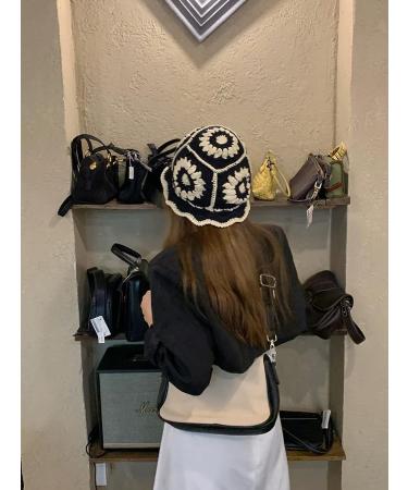 JiaTL WeyJia Crochet Bucket Hat for Women - Handmade Knit Foldable Floppy Beach Hat - Cute, Comfy, Casual Style in Black - Buy Online on GoSupps.com