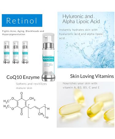 Premium Rosacea Treatment Face Serum | Vitamin C Hyaluronic Acid & Retinol - 1oz - Soothing & Anti-Aging - Buy Online on GoSupps.com