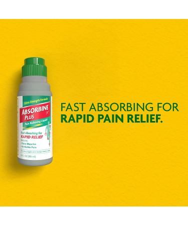 ABSORBINE JR. Pain Relieving Liquid with Menthol for Sore Muscles, Joint Aches, Arthritis Pain Relief - 4 Oz, Pack of 2 - Buy Online on GoSupps.com