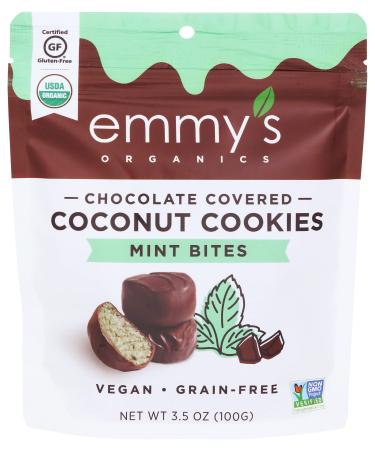 Emmy's, Cookie Bite Coconut Chocolate Covered Mint Organic, 3.5 Ounce