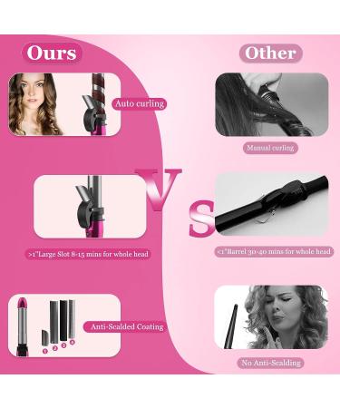 (2023 Upgrade) 3-in-1 Ionic Self Curling Iron with Ceramic Barrels - 12 Adjustable Temperatures - Automatic Hair Curler with LCD Display - Fast Heat SW01-NEW - Buy Online on GoSupps.com