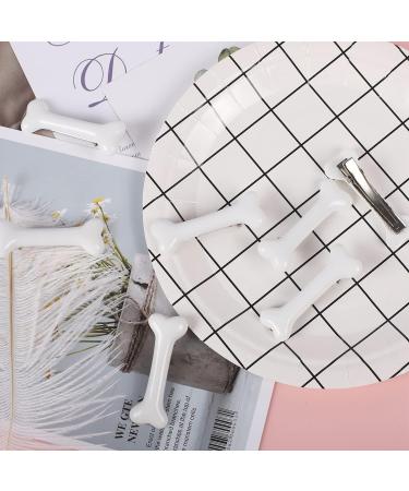 White Bones Hair Clip Set - 8 Pcs Mini Girls Kids Hair Claw Clips for Thick Hair - Buy Online on GoSupps.com