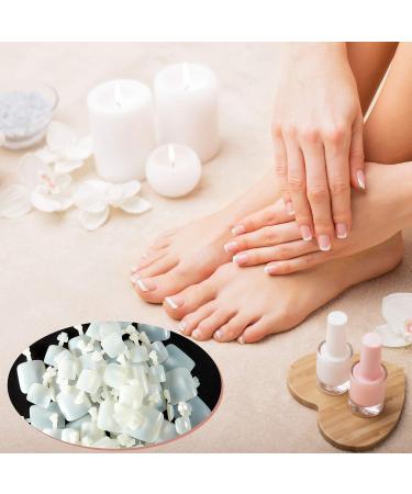 1200 Full Cover White Acrylic False Press-On Toenails - Natural Color, 12 Sizes - for Women & Girls - Buy Online on GoSupps.com