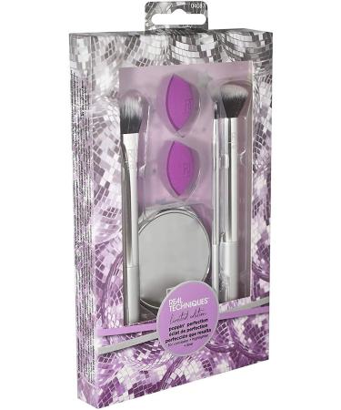 REAL TECHNIQUES Poppin Perfection Brush Set & Mirror - Pink | International Shipping Available - Buy Online on GoSupps.com