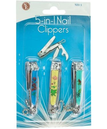 Buy SE 3-Piece Set of 5-in-1 Nail Clippers - N111-3 | Quality Nail Care Tools for All Skin Types | Fast International Shipping - Buy Online on GoSupps.com