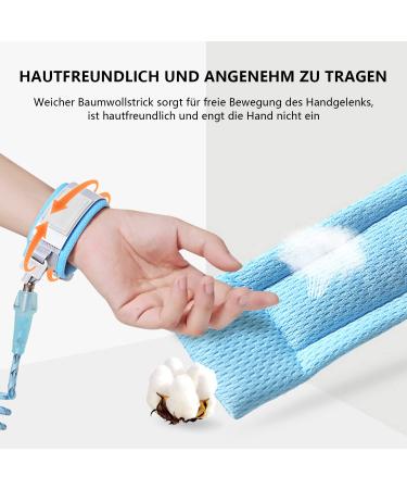 Gerui Children's Anti-Lost Leash with 360 Rotation - Breathable Cotton Wrist Belt for Safety (Blue) - Buy Online on GoSupps.com