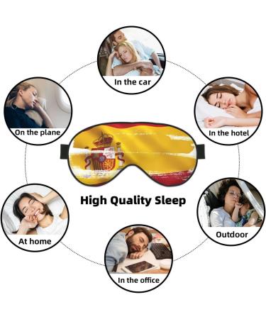Spain Flag Eye Mask | Soft & Adjustable Nighttime Comfort | Unisex Sleep Mask - Buy Online on GoSupps.com
