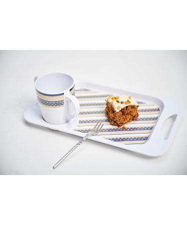 Rosa Lifestyle Two Handled Melamine Mug 400ml - Lightweight Daily Living Aid for Elderly with Tremors, Arthritis & Weak Grip (White) - Buy Online on GoSupps.com