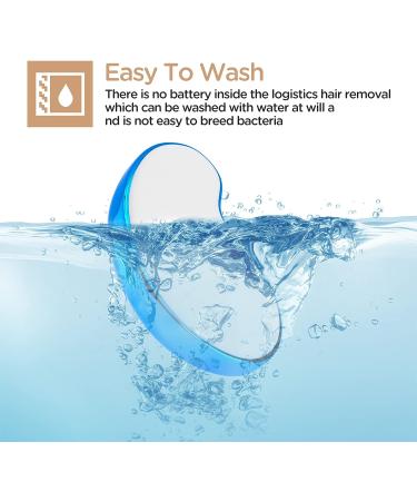 Crystal Hair Eraser - Painless Exfoliation and Hair Removal Tool - Portable and Reusable - Blue - Buy Online on GoSupps.com