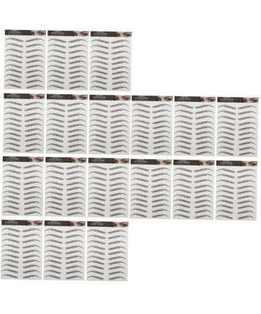 FOMIYES 18 Sheets Imitation Eco Eyebrow Sticker Make up Kit Fake Eyebrow Artificial Eyebrow Tattoos 6d Mold 1 count (Pack of 1) Blackx3pcs