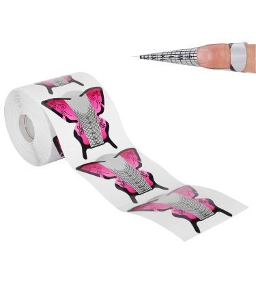 1 roll with 300 pieces of self -adhesive nail shape sticker DIY manicure nail art extension form nail art guide shape for acrylic UV gel nail extension