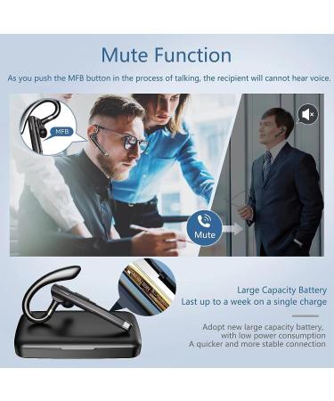 WMWYMX Bluetooth Headset - Wireless One Ear Earphone with Charging Case - Buy Online on GoSupps.com
