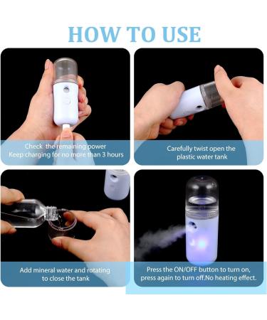 Nano Sprayer - Nano Mister Spray 25ml Nano Moisturizing Mist Sprayer for Face Skin (2 Colors) (Color : White) - Buy Online on GoSupps.com