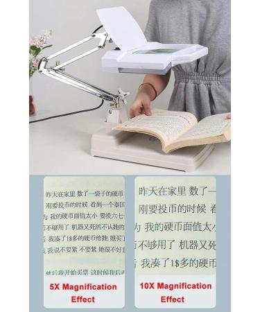 Portable 72 LED Lighted Hands Free with Light Stand - 10X Illuminated Magnifier for Reading Inspection Soldering Needlework Repair Hobby Full of Stars - Buy Online on GoSupps.com