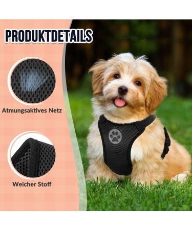 Buy Slowton No Pull Dog Harness - Soft Padded & Breathable for Small to Medium Dogs - XXXS Black - International Shipping Available - Buy Online on GoSupps.com