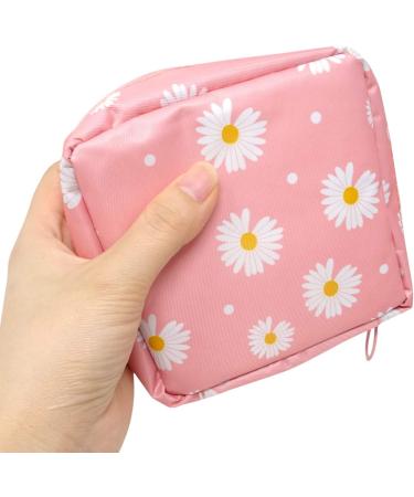 Honbay Daisy Large Capacity Sanitary Napkin Bag Tampons Pouch - Pink Makeup Bag - Buy Online on GoSupps.com