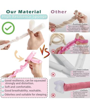 High Resilience Sponge Heatless Curlers Headband for DIY Heatless Curls - Pink - Buy Online on GoSupps.com