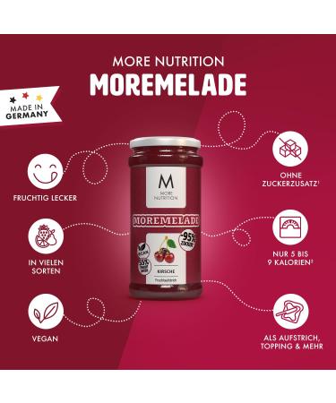 Buy MORE NUTRITION Moremelade Cherry - 4 x 240g Light Fruit Spread | International Shipping Available - Buy Online on GoSupps.com