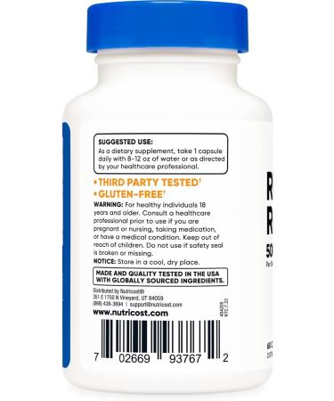 Nutricost Rhodiola Rosea 500mg 60 Vegetarian Capsules - Gluten Free, Non-GMO Supplement - Buy Online on GoSupps.com